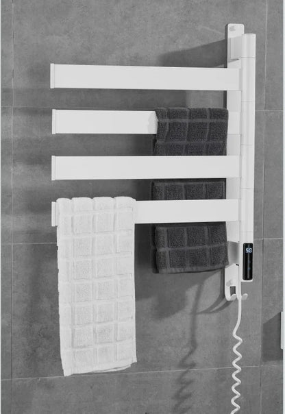 Bathrooms Accessory  WiFi Constant Temperature Storage Rack Stainless Steel Rotating Electric Towel Drying Rack Heater