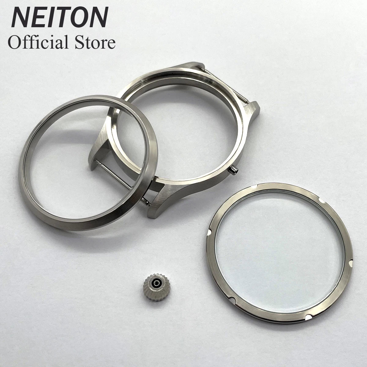 NEITON 42mm Manual Watch Case See-through Back Fit ETA 6497 6498 ST3600 3602 Bronzed/PVD Black