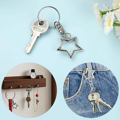 15/25/40 Set Star Shaped Rotating Spring Keychain, Suitable For  Keychain Lanyard, DIY Crafts, Holiday Gift, Bag Decorations