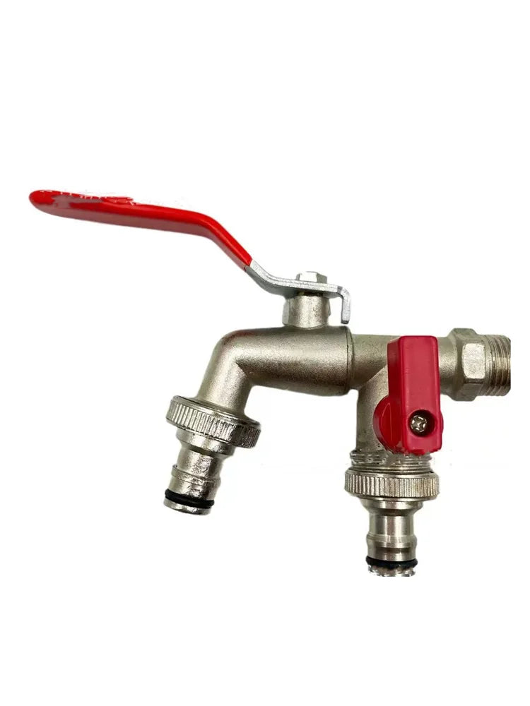 Gardening Tools Zinc Alloy Faucet 12 Inch Internal And External Threads Lever Handle For Easy Switching Water Supply Faucet Ball