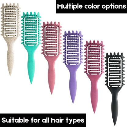 2025 Curl Defining Brush, Vented for Detangling, Shaping Curls, Less Pull (Beige)