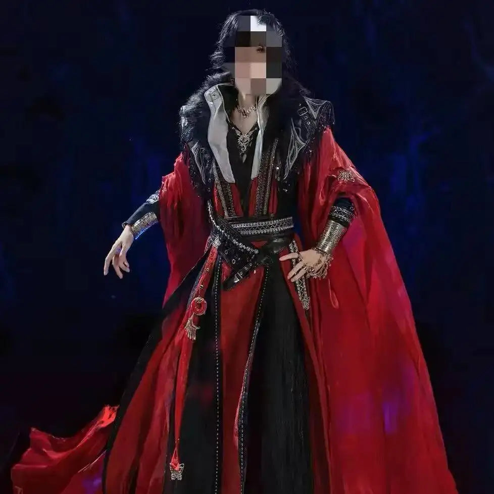 Chinese TV Series TGCF Tian Guan Ci Fu Xie Lian Hua Cheng Cosplay Costume Hua Cheng Cosplay Dress Hanfu Full Set