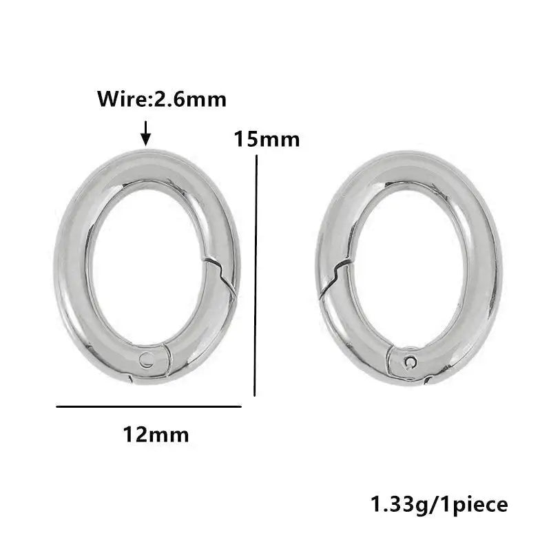 2pcs Stainless Steel Clasp Strong Oval Heart Round Polished Lobster Clasp Hook Connector DIY Necklace Jewelry Making Accessories
