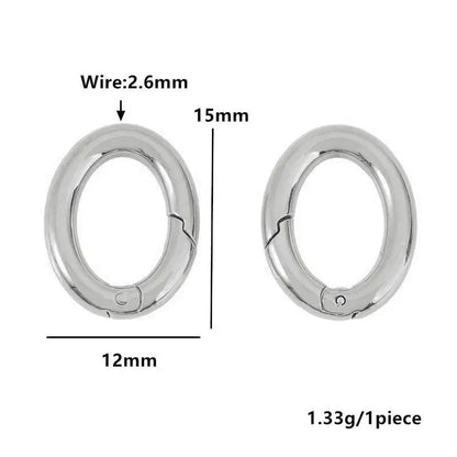 2pcs Stainless Steel Clasp Strong Oval Heart Round Polished Lobster Clasp Hook Connector DIY Necklace Jewelry Making Accessories