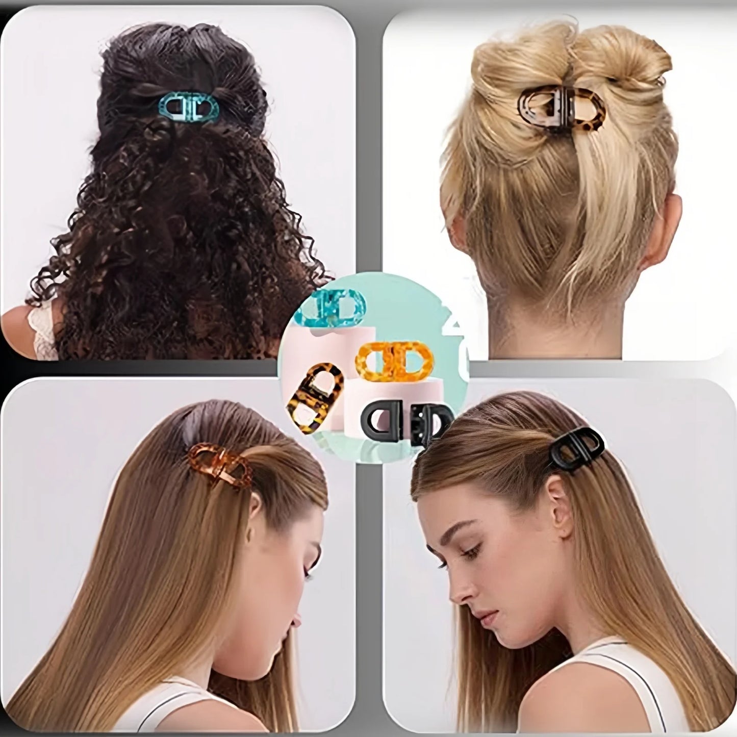 1/2PCS Magnetic Hair Clip Invisible Strong Hold 2-In-1 Design for Fine and Thick Hair Styling Accessory Practical Gift for Women