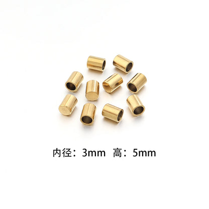10-20pcs/lot 2-10mm Stainless Steel Leather Cord Clasp Crimp End Caps For Necklace Bracelet Connectors Jewelry Making Supplies