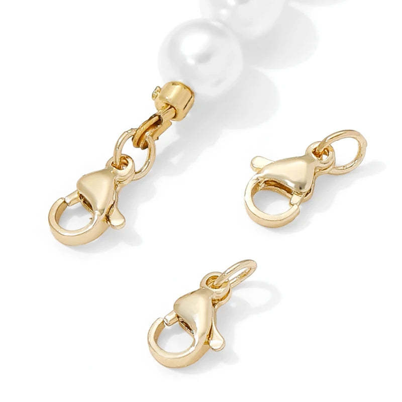 Stainless Steel Gold Plated 10mm Lobster Clasps,Locks For Jewelry Connectors DIY Bracelets Making Accessories,Clasps For Jewelry