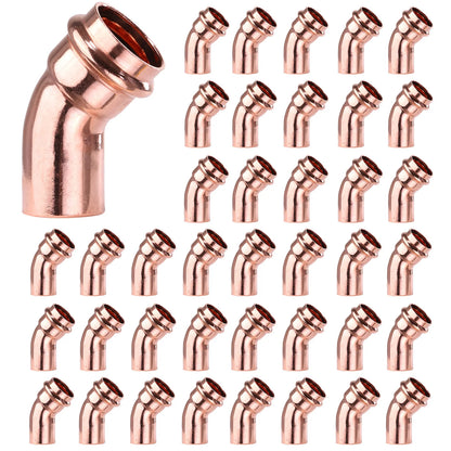 Copper Press-Fit Fittings Leakproof Copper Pipes Welding Connector Multi-Purpose Home Plumbing Accessories