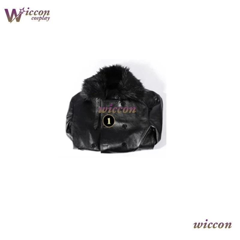Kosplay Requiem Resident Cos Evil Leon·S·kennedy Cosplay Leon Cosplay Costume Pu Coat Full Set Party Uniform Hallowen Play Role