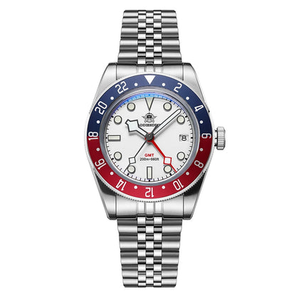 ADDIESDIVE TOP Men's Watches 20Bar Diving BGW9 Super Luminous AD2044 Swiss Ronda 515-24H GMT Watch Quartz Watch