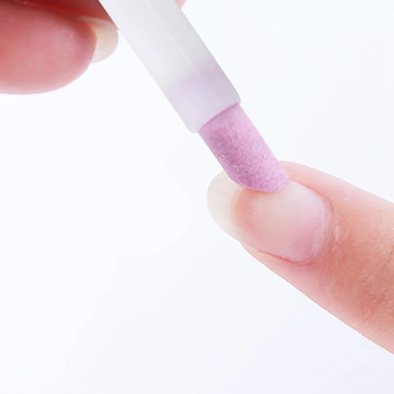 1/5PC Nails Art Quartz Grinding Pen Nail Cuticle scissors Dead Skin Remover UV Gel Polish Manicure Stick Files Accessories Tools