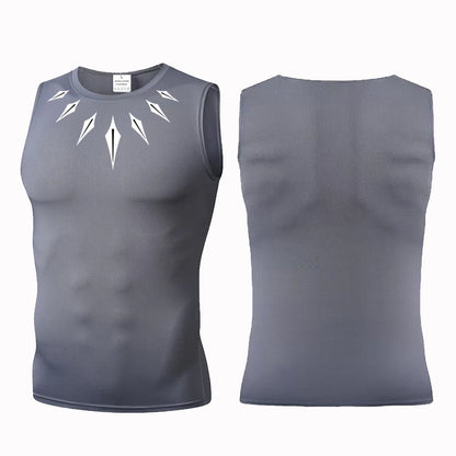 Men Quick Dry Running T-Shirts Compression Sleeveless Quick-drying Jersey training shirt Gym Mens Tank Top