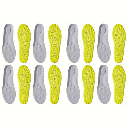 1Pair/2Pairs/4Pairs High Elasticity Latex Sport Insoles Soft Shoe Pads Arch Support Orthotic Insoles Breathable Deodorant Insole