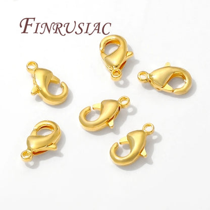 10mm 12mm 18K Gold Plated Lobster Clasps For Jewelry Making,DIY Bracelets Necklaces Accessories,Connectors Clasp