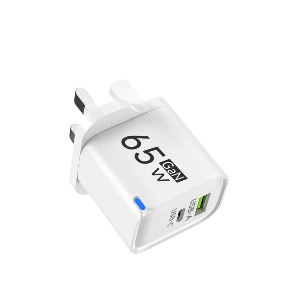 USB 65W Fast Charging Charger Type C High Speed Charge Mobile Phone Wall Adapter For iPhone Honor Xiaomi Huawei Samsung Oneplus