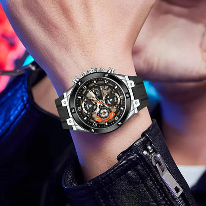 LIGE Simple Fashion Quartz Man Watch Silicone Outdoor Casual Sports Waterproof Luminous Calendar Random Gift Box Watches for Men
