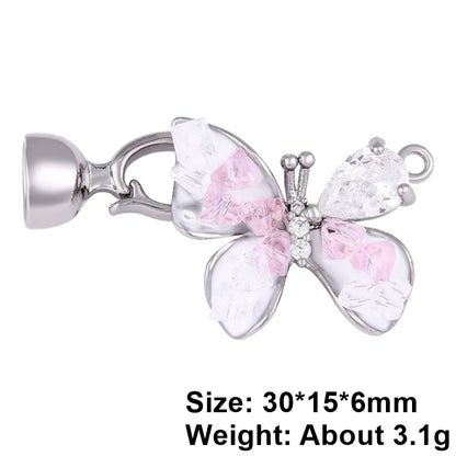 Juya Handmade Decorative Flower Connector Fastener Lock Hooks Clasps Accessories For DIY Women Fashion Needlework Jewelry Making