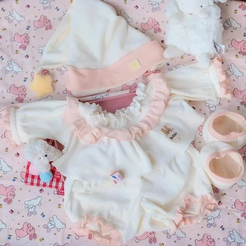 40cm Shulei doll clothes, plush cotton doll pajamas, sitting posture, cosplay attributes, doll replacement suit