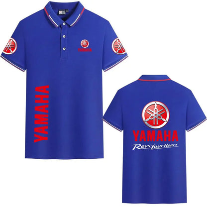 motorcycle Racing collared Yamaha POLO shirt cycling suit for men and women summer top short-sleeved T-shirt motogp fan clothing