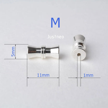 Solid 925 Sterling Silver Thread clasp , for Necklace / Bracelet Jewelry diy Components