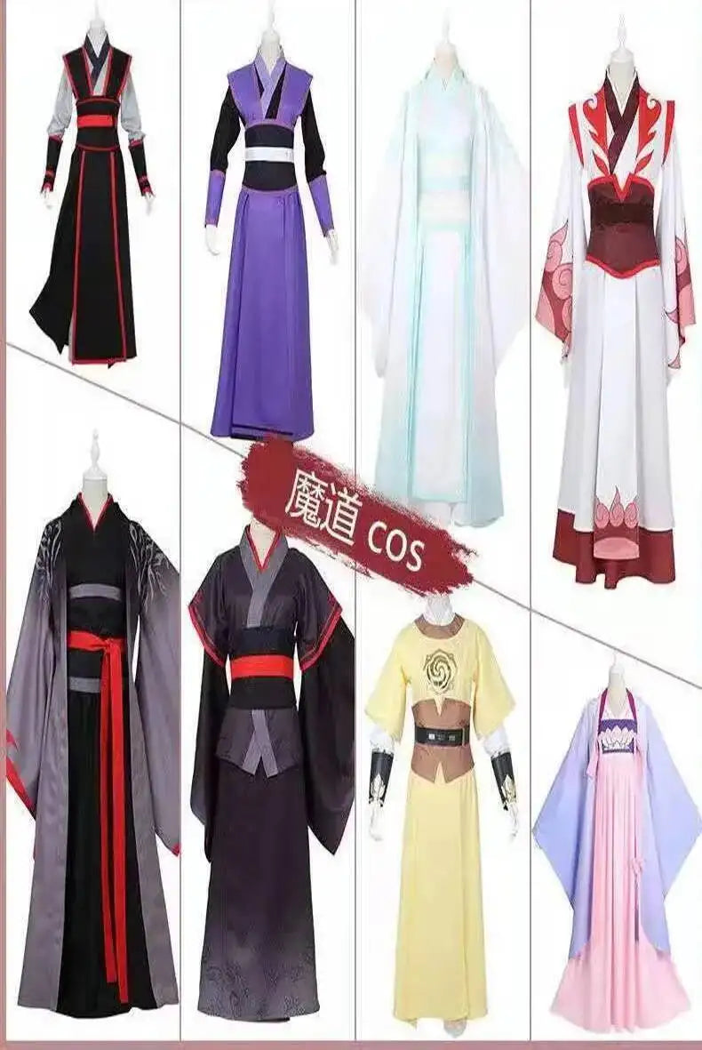 Wangji Wuxian Wei Jin Cheng Jiang Ling Yanli Lan Jiang Grandmaster Of Demonic Cultivation Han Fu Halloween Cosplay Costume
