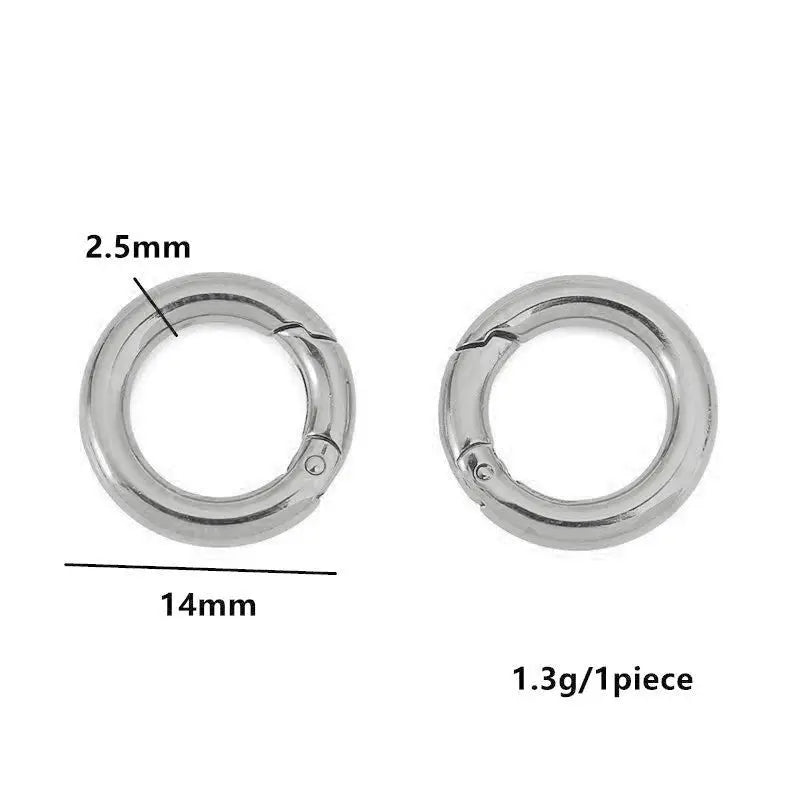 2pcs Stainless Steel Clasp Strong Oval Heart Round Polished Lobster Clasp Hook Connector DIY Necklace Jewelry Making Accessories