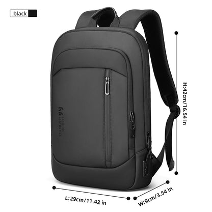 HK Lightweight Men's Business Backpack 15.6 inch Laptop Backpack with USB Port AntiTheft Waterproof Backpack Computer School Bag