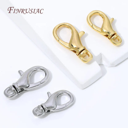 18K Gold Plated Mini Heart Spring Clasp,Lobster Clasp DIY Jewelry Making Findings Necklace Bracelet Connector Hook Accessories