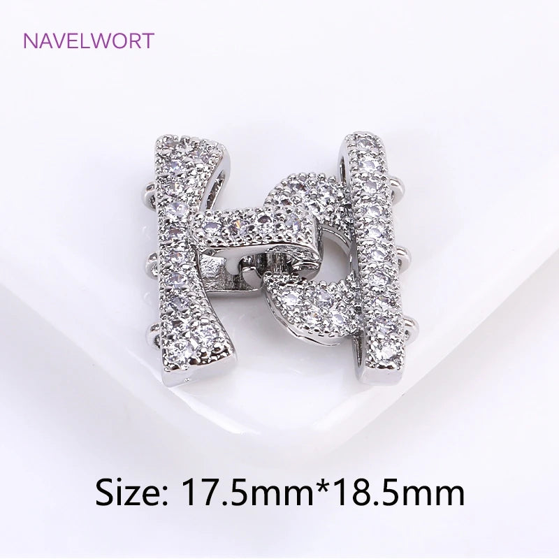 Multi Strands Necklace Clasp 18K Gold Plated Pearl Clasps Connector,Brass Fastener Closure Lock Clasps,DIY Jewelry Accessories