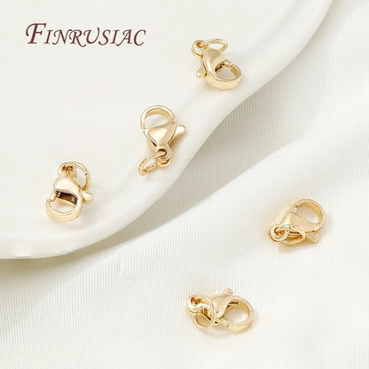 Stainless Steel Gold Plated 10mm Lobster Clasps,Locks For Jewelry Connectors DIY Bracelets Making Accessories,Clasps For Jewelry