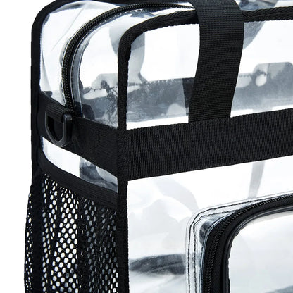 Clear Tote Bag Heavy Duty Plastic Transparent Crossbody With Zipper Pockets Pass Stadium Security Fast For Women Work Concerts