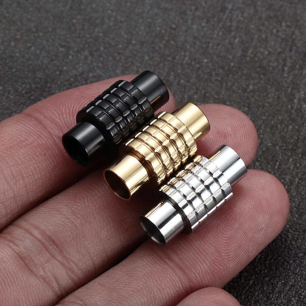 Stainless Steel Magnetic Clasps 6mm Hole Size for Leather Cord Magnet Lace Buckle Bracelet Jewelry DIY Making Accessories