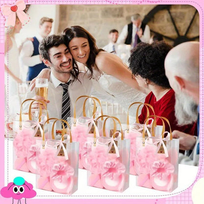 6Sets Shower Prizes For Winners Gifts Shower Favors Including Headband Hair Brush Compact Mirror Bath Sponges Powder Puff Hair Tie Claw Makeup Brushes Gift Bag Bridal Shower, Christmas Gift Set