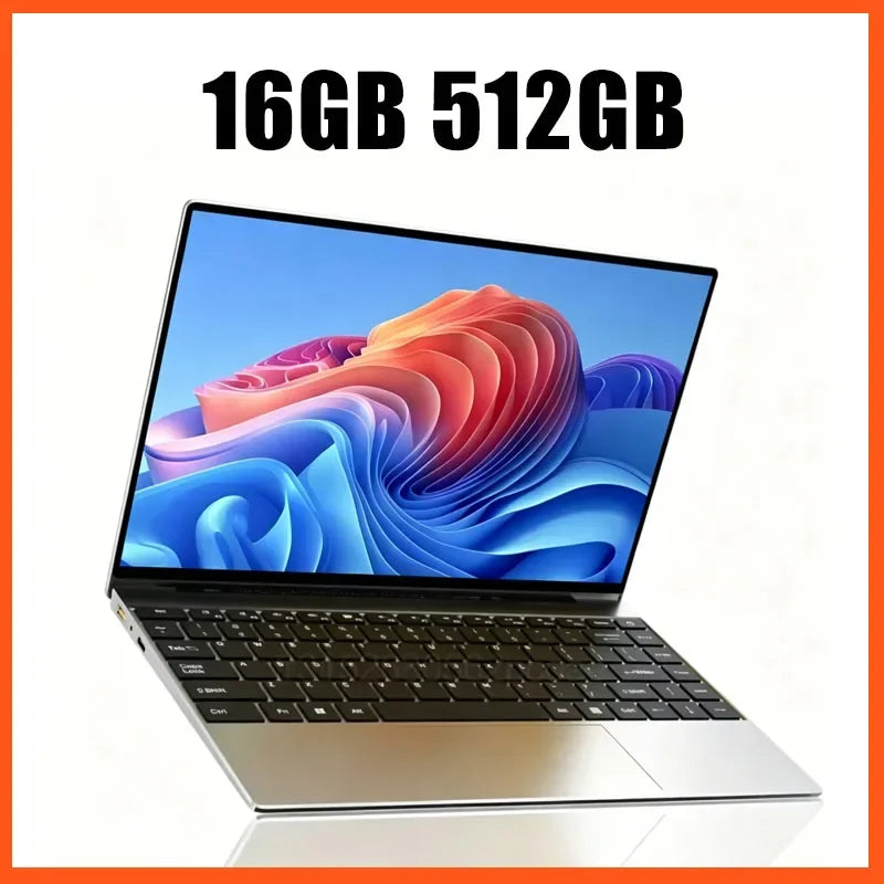 2026 New 14.1 Inch Ultra Thin Laptop Intel N95 Win11 DDR4 16/32GB RAM 2TB SSD Portable Business Student Notebook