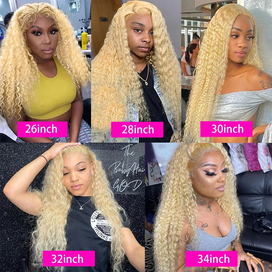 613 Curly Hd Lace Frontal Wig 13x6 Human Hair Wigs Deep Wave Human Hair Wigs Colored Lace Frontal Wigs For Women 40 Inch