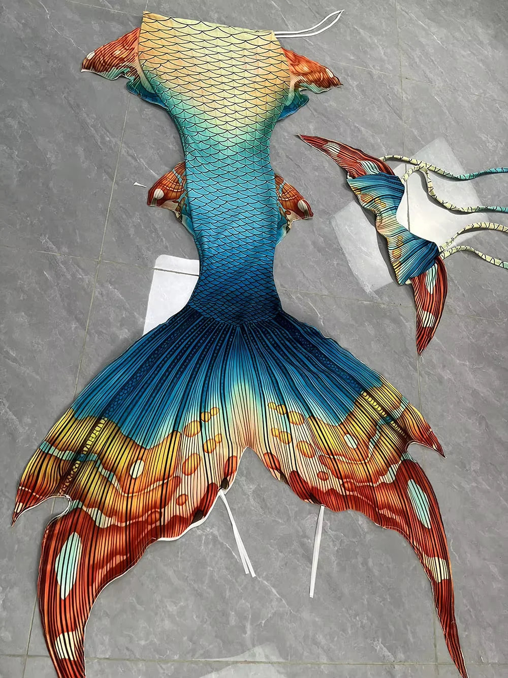 New Pattern Mermaid Tail Mermaid Fins Aquarium Mermaid Diving Performance Swimsuit Adult Children Mermaid Tail Tailored
