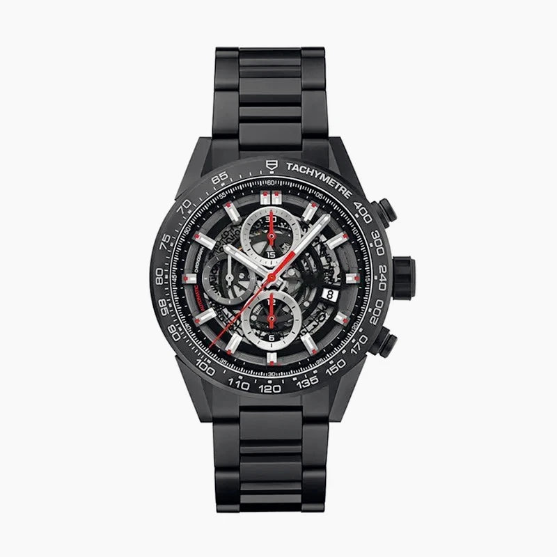 Customized Logo/Name VK63 Chronograph Quartz Watches Solid Heavy Duty Stainless Steel Bracelet High Precision Reliable Movement