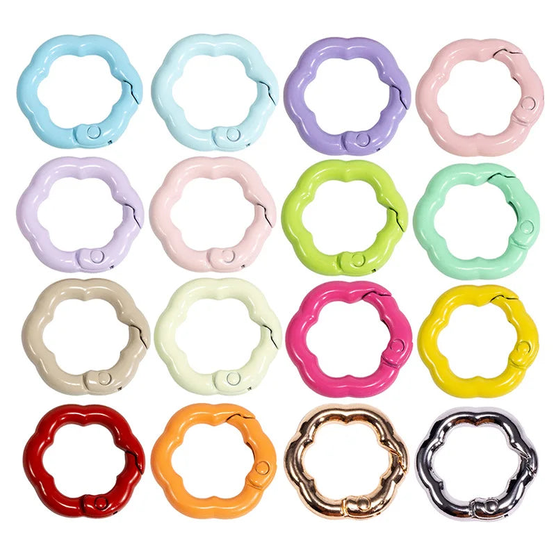 5pcs Cute Heart Cat Keychain Rings Carabiner Clip Key Chain Hooks for DIY Keys Buckle Bags Purses Replacement Lanyard DIY Crafts