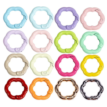 5pcs Cute Heart Cat Keychain Rings Carabiner Clip Key Chain Hooks for DIY Keys Buckle Bags Purses Replacement Lanyard DIY Crafts