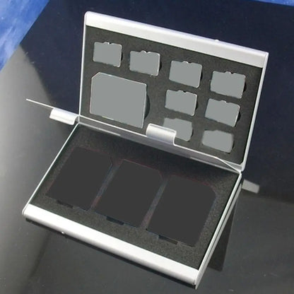 Protecter Case Portable Container Holder Organizer Aluminum Accessories for SD TF Memory Cards
