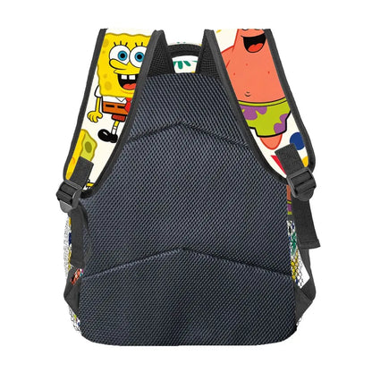 Cute SpongeBob & Patrick Star All Over Print Backpack Cartoon School Bag Casual Daypack for Travel School