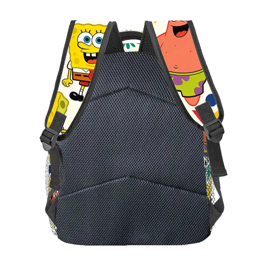 Cute SpongeBob & Patrick Star All Over Print Backpack Cartoon School Bag Casual Daypack for Travel School
