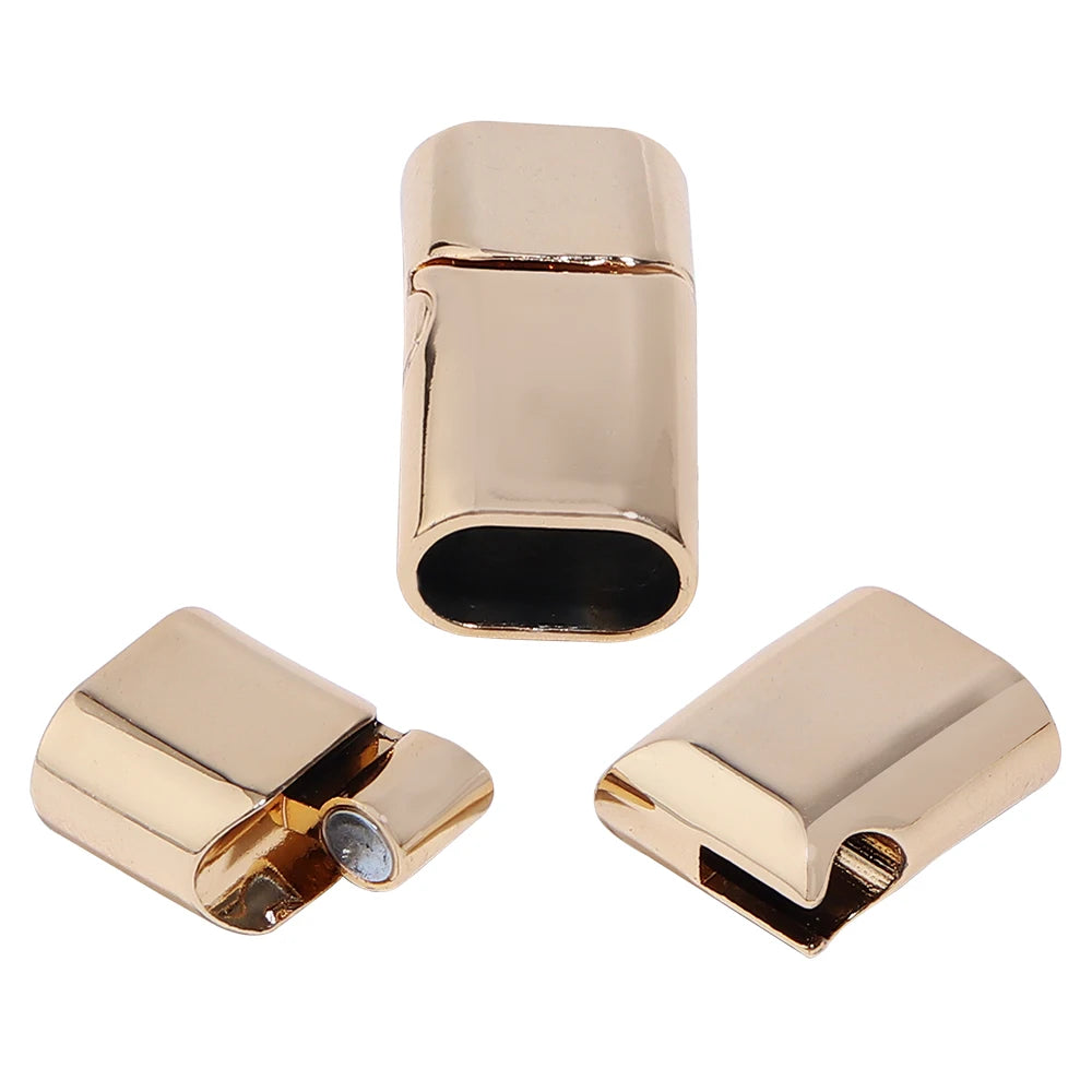 5Pcs Alloy Magnetic Clasps Round Square Corners Leather Cord End Clasp Connectors For DIY Jewelry Making Bracelet Accessories