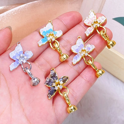 Juya Handmade Decorative Flower Connector Fastener Lock Hooks Clasps Accessories For DIY Women Fashion Needlework Jewelry Making