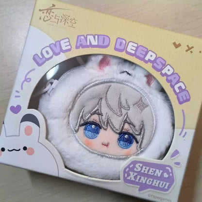 Official merch IN STOCK Game Anime Love and Deepspace Cos Sylus Caleb Xavier Rafayel Zayne 9cm Plush Headphone Case Pendant Gift