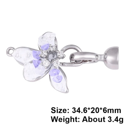 Juya Handmade Decorative Flower Connector Fastener Lock Hooks Clasps Accessories For DIY Women Fashion Needlework Jewelry Making