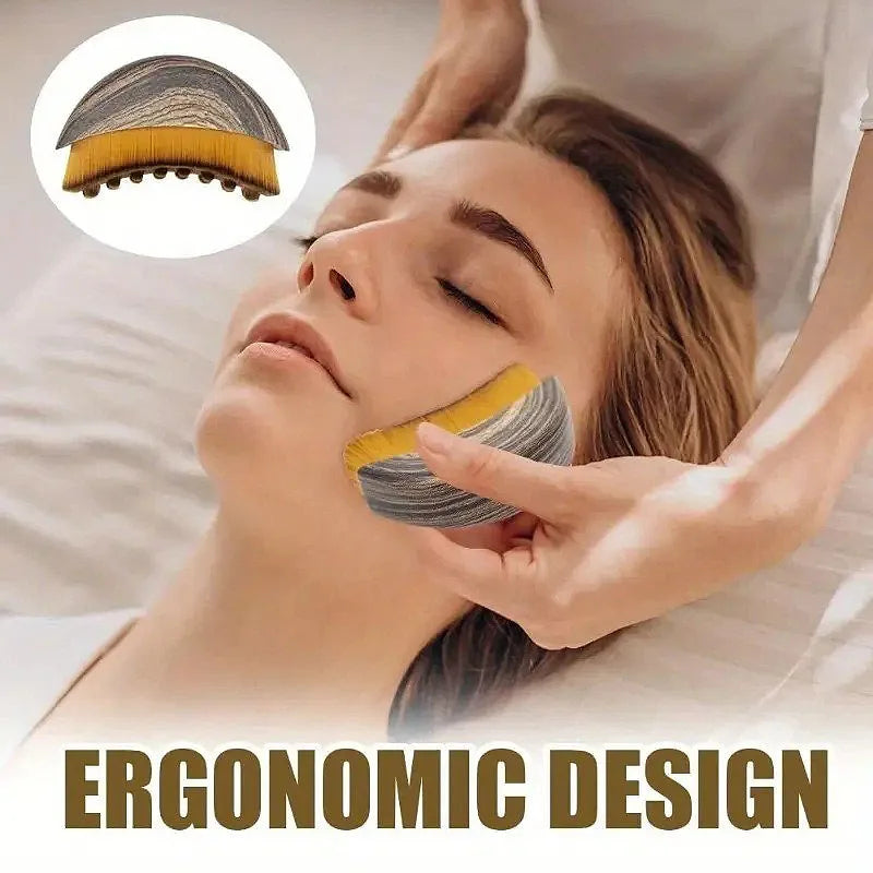 Precise Fit Ergonomic Lymphatic Contour Face Brush Face Lymph Drainage Massager V Line Sculpt Skin Tightening Beauty Tool