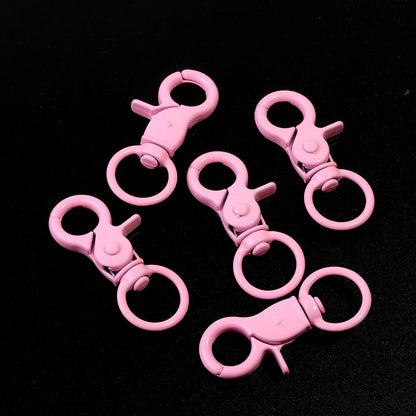 5Pcs/Lot Colorful Swivel Lobster Clasp Hooks Keychain Split Key Ring Connector for Bag Key Chain DIY Jewelry Making Supplies