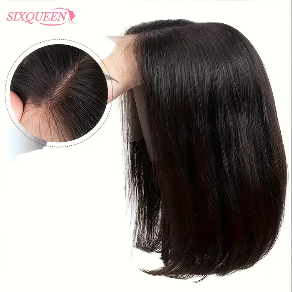 Glueless Wigs Human Hair Pre Plucked Wear and Go 5X5 Pre Cut HD Lace Closure Bob Wig Straight Short Bob Wig Human Hair for Women