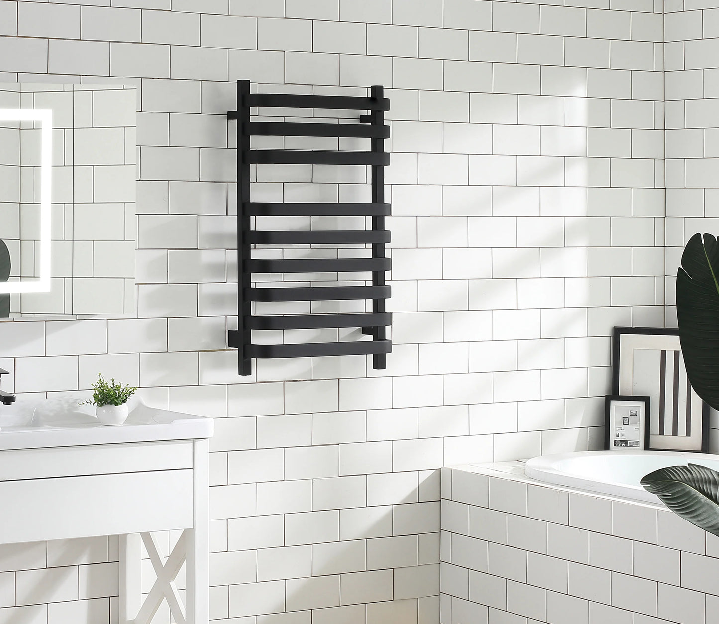 New Design Electric Heated Towel Rails with Time Control for Bathroom Stainless Steel Towel Warmer